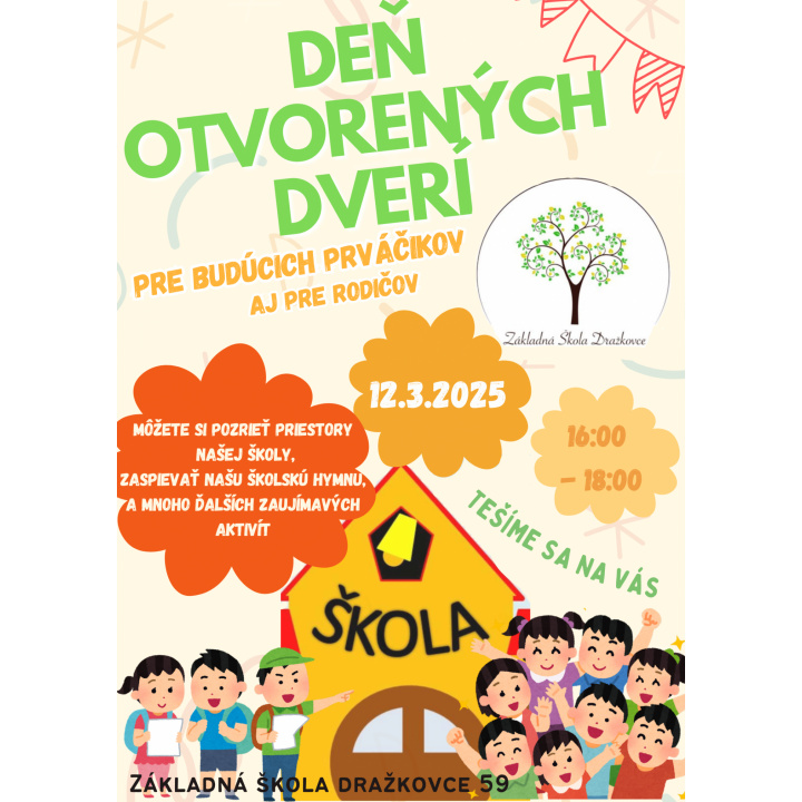 Deň otvorených dverí v ZŠ Dražkovce - 12.03.2025